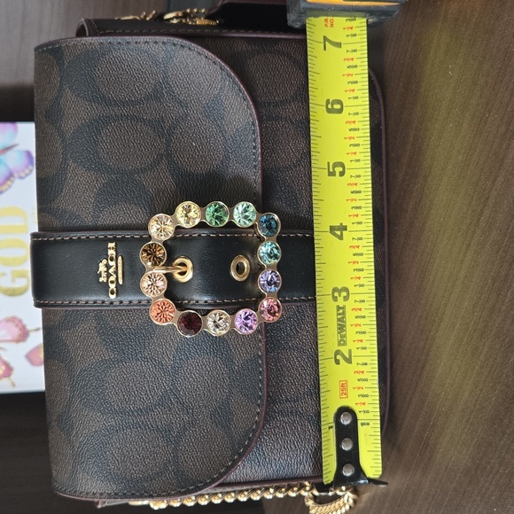 Coach Brown Crossbody Bag with Gold Accents - Picture 10 of 12